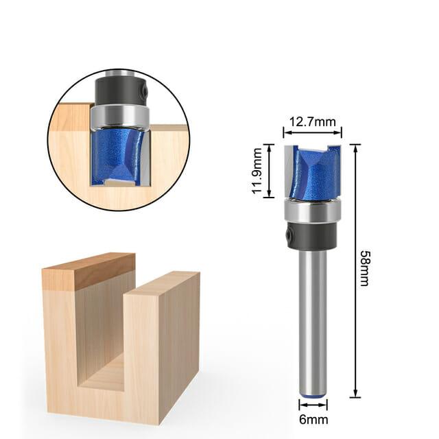 Fresa Reta Haste 6mm com Rolamento – RouterSmall