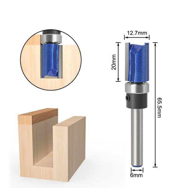 Fresa Reta Haste 6mm com Rolamento – RouterSmall