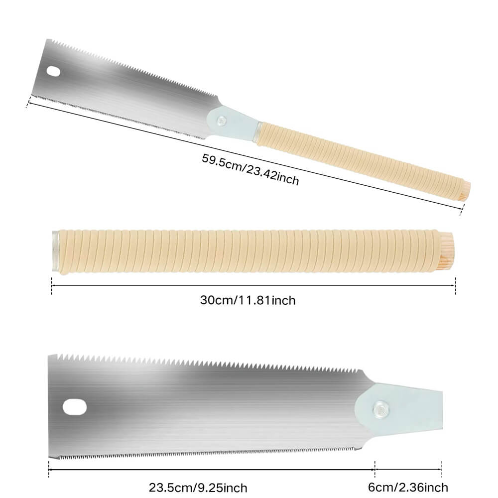 Kit 2 Serrote Japonês Ryoba Duplo Dente Akada + 1 Serrote de Brinde