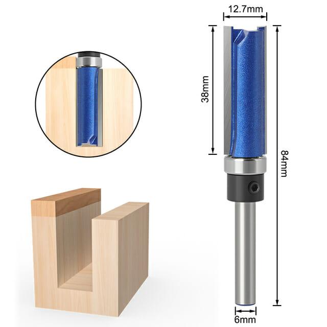 Fresa Reta Haste 6mm com Rolamento – RouterSmall