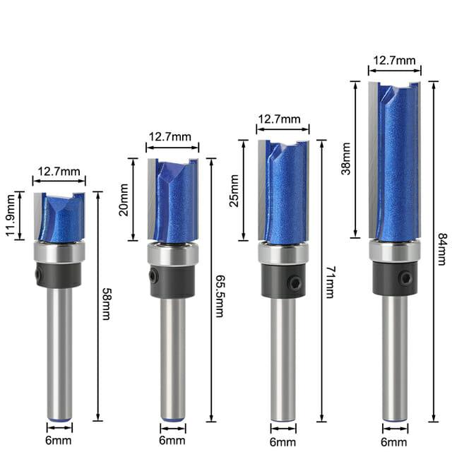 Fresa Reta Haste 6mm com Rolamento – RouterSmall