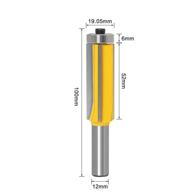 Fresa Reta para Tupia Haste 12mm com Rolamento – StraiRouter