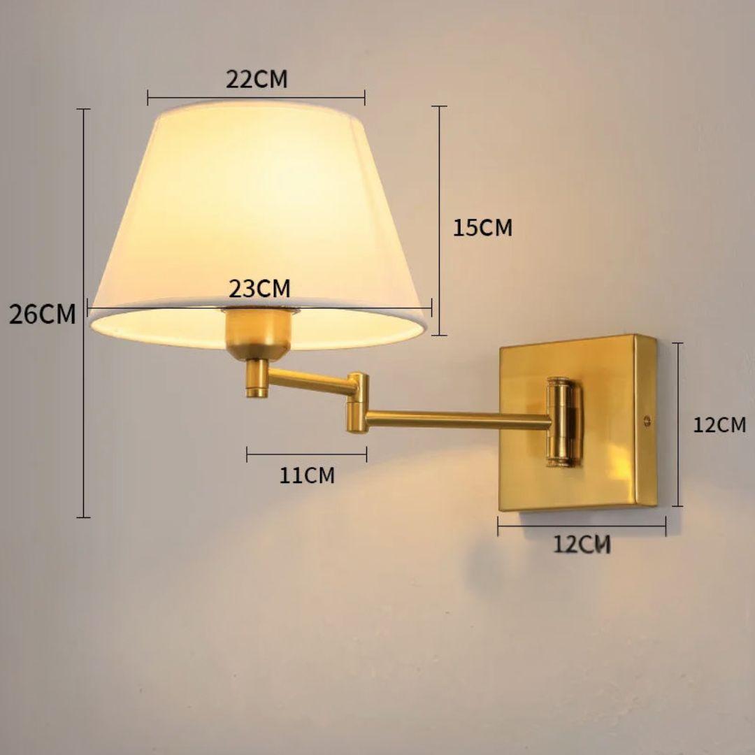 Luminária de Parede com Braço Dobrável Abajur