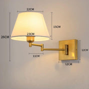 Luminária de Parede com Braço Dobrável Abajur