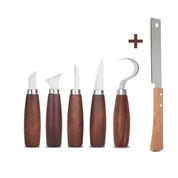 Kit de Entalhe em Madeira com 5 + 1 Serrote Japonês de Brinde