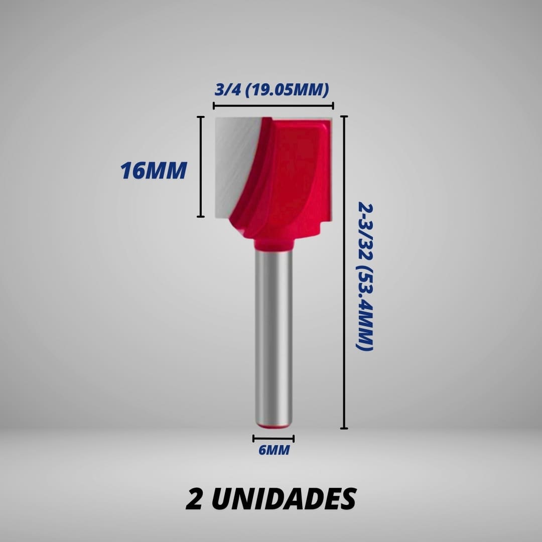 4 Fresas Retas de 6mm - StraiRouter