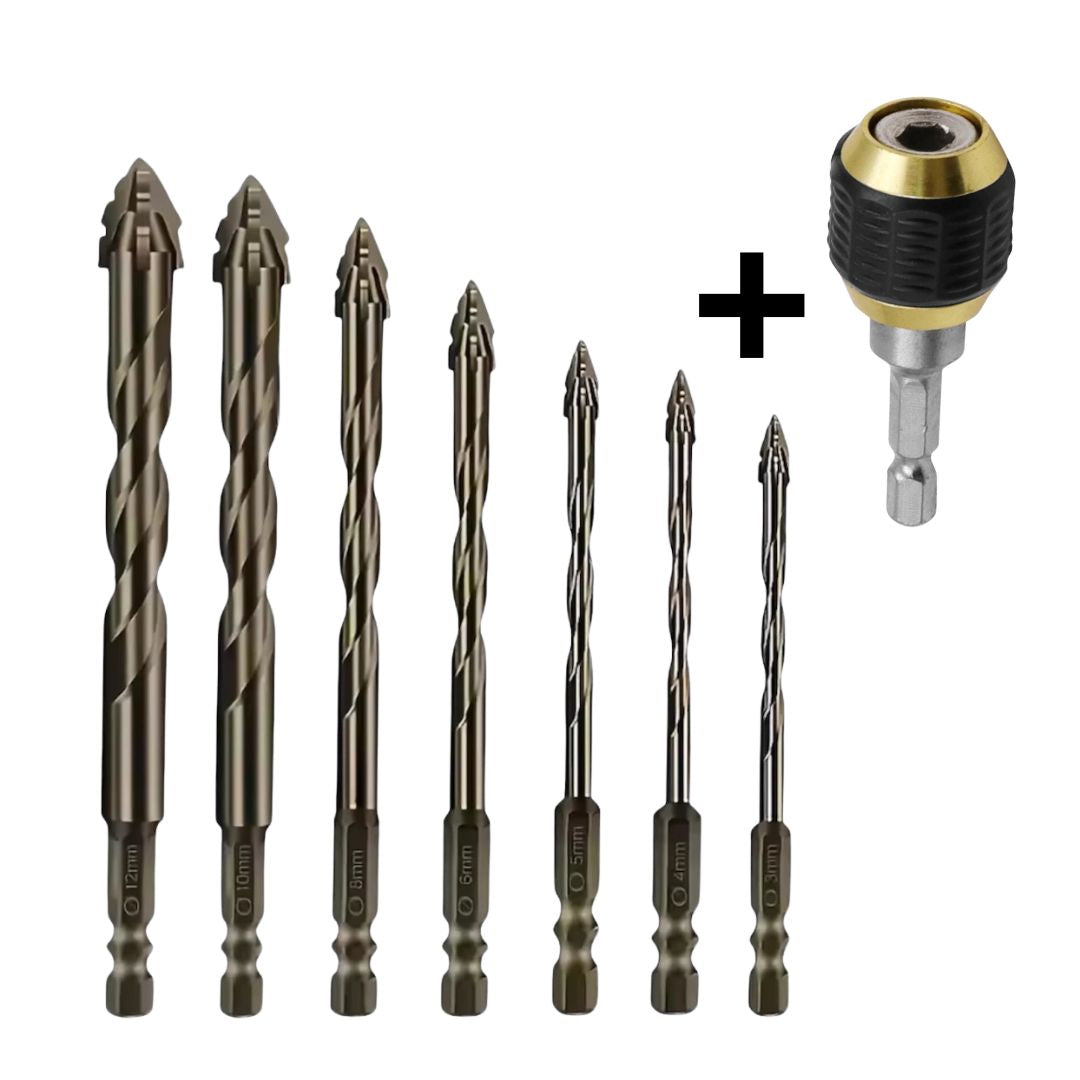 Conjunto de Brocas Serrilhadas com Engate Rápido Multiuso