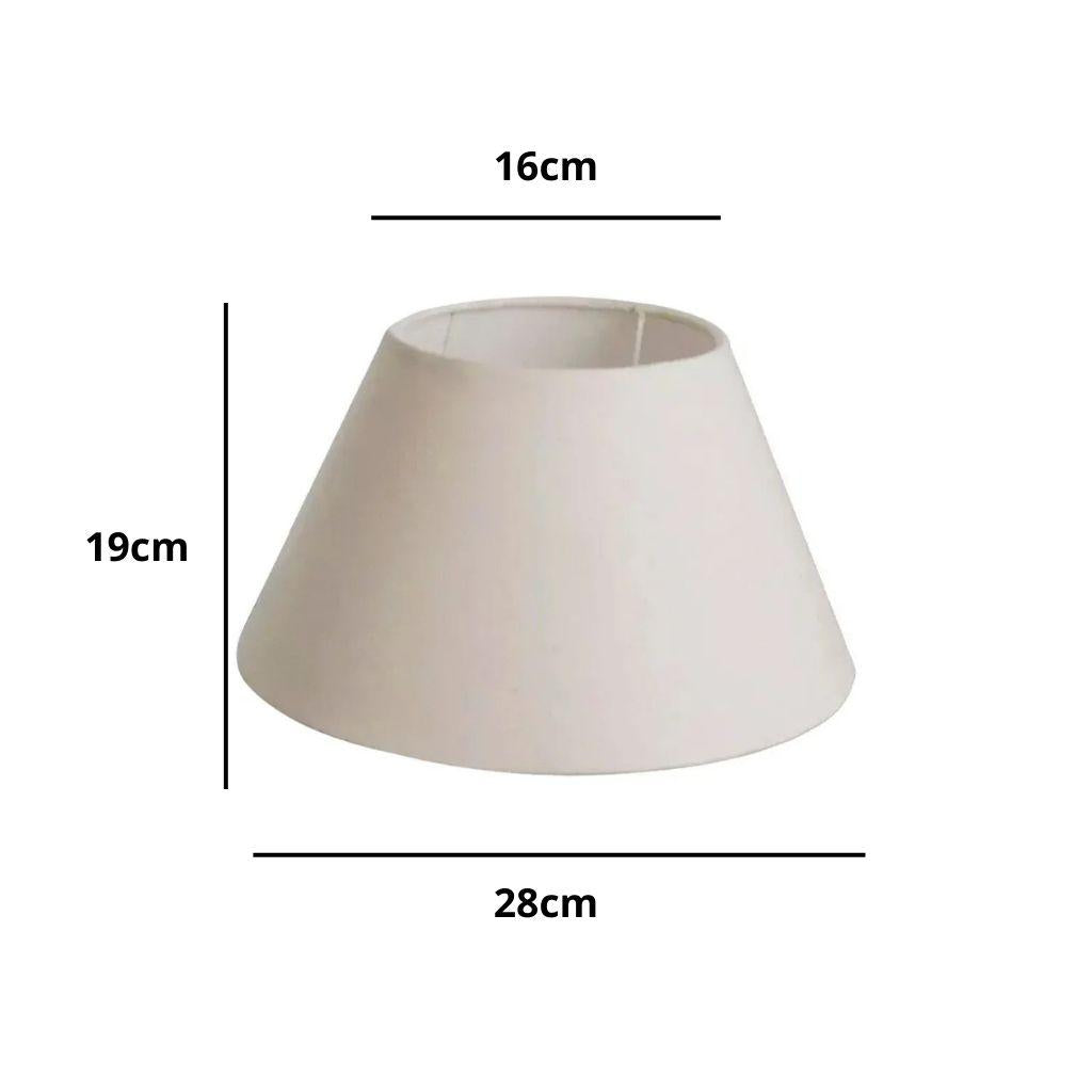 Cúpula de Abajur em Tecido de Algodão e Acetato – Soquete E27