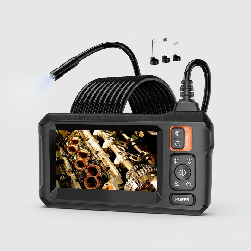 Câmera Endoscópica 8mm Full HD 1080P - Tela IPS 4,3" e IP67