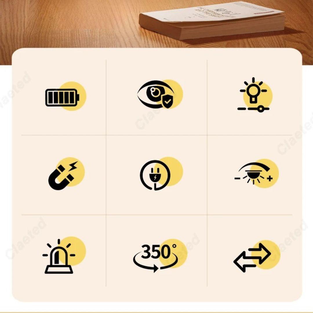 Lâmpada de Parede Magnética para Leitura