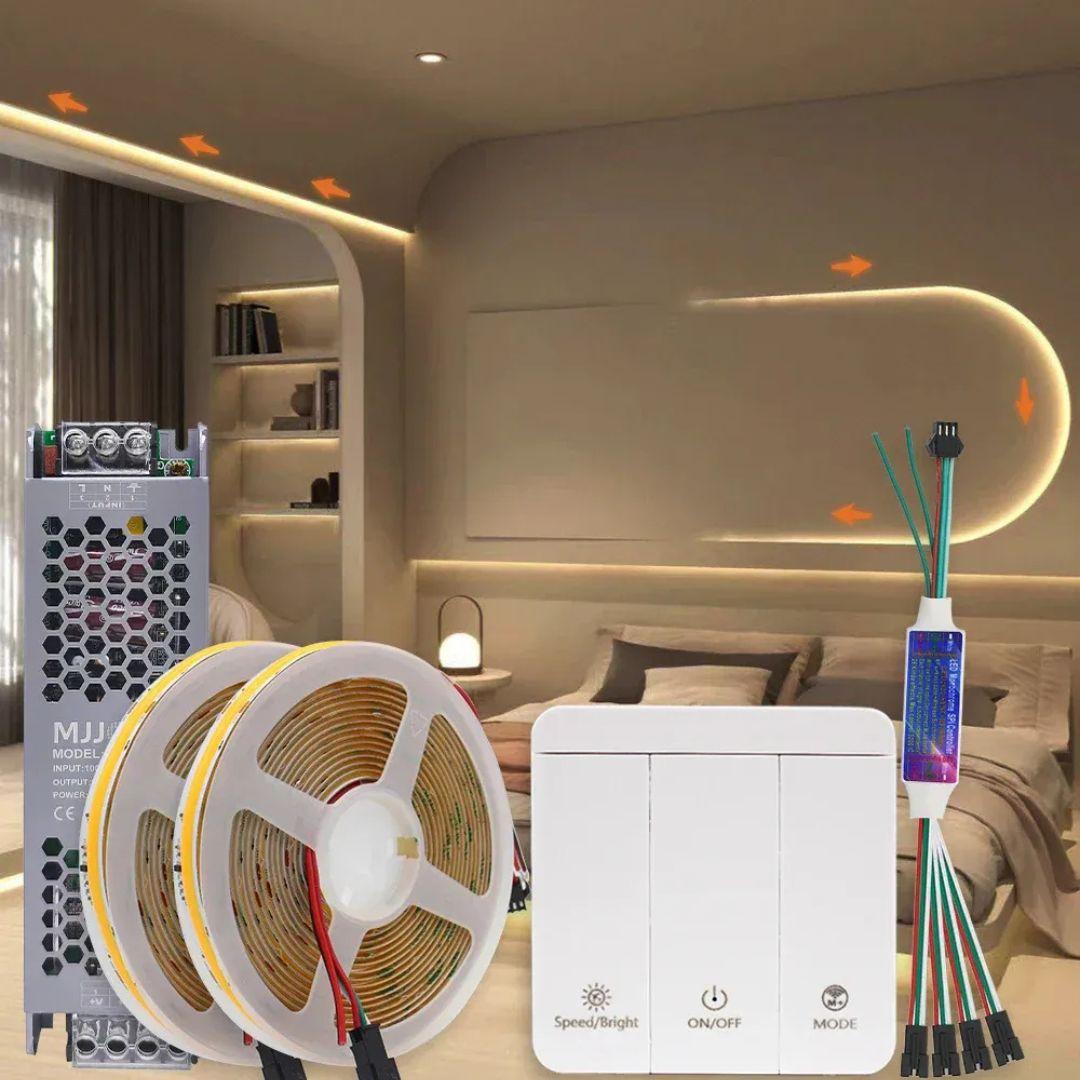 Fita de LED Sequencial COB WS2811 - Iluminação Profissional com Efeitos Dinâmicos