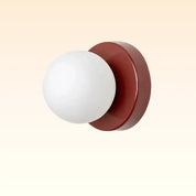 Arandela de Parede Globo de Vidro Acabamento em Metal