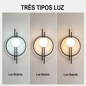Arandela de Parede LED Globo, 7W, Touch