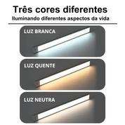 Luminária Sem Fio Magnética Recarregável USB, 3 Modos de Luz