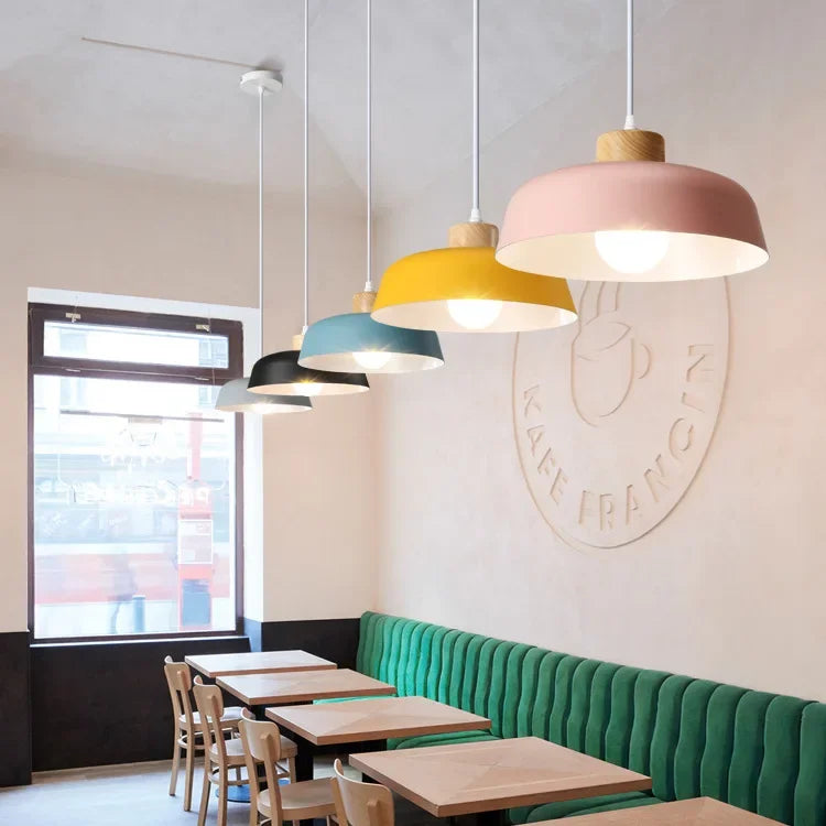 Lustre nórdico do macaron do estilo, iluminação de madeira maciça, simples, moderno, bom para a sala de visitas, quarto, sala de jantar, estudo