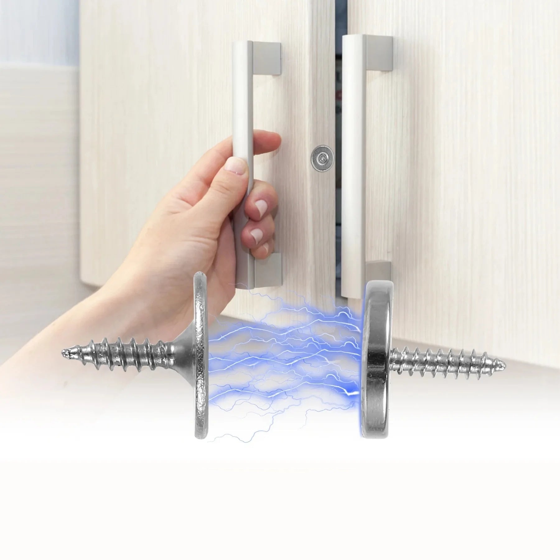 12pçs fechadura magnética para porta de armário, porta magnética de metal, fechamento oculto, trava magnética para armário