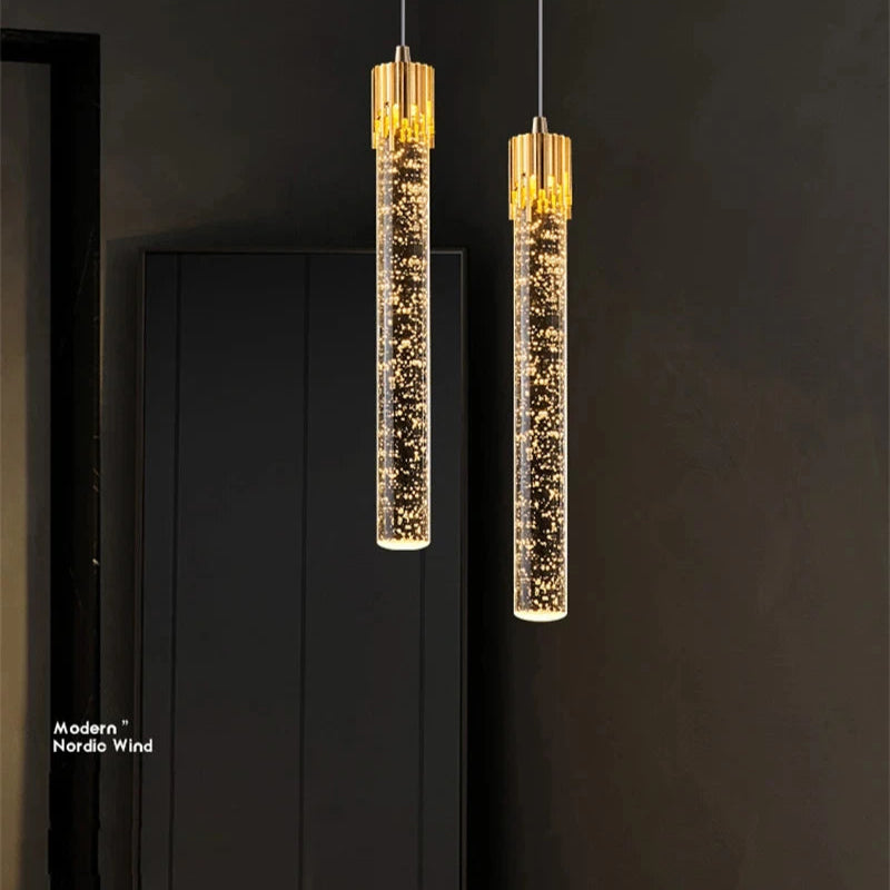 Nordic cristal luzes pingente led lâmpada do teto cabeceira pendurado iluminação para sala de estar cozinha quarto teto decoração casa