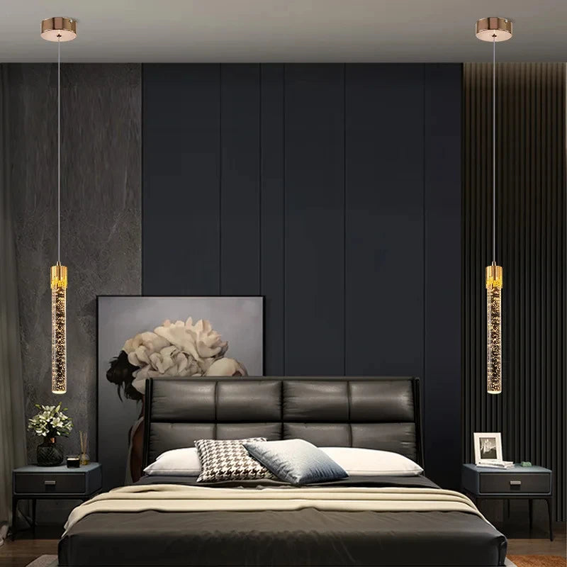 Nordic cristal luzes pingente led lâmpada do teto cabeceira pendurado iluminação para sala de estar cozinha quarto teto decoração casa