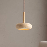 Pendente em Mármore Pedra Amarela LED