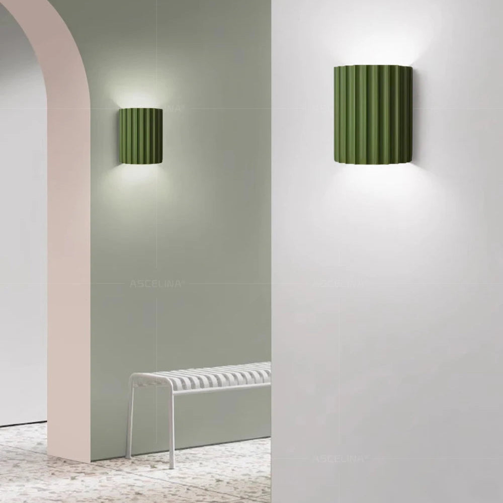 Macaron conduziu a lâmpada de parede resina decoração para casa luminárias luz parede luxo decoração para casa arandela para sala estar cabeceira corredor lâmpada