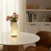 Lâmpada de mesa 3d plissada, lâmpada de cabeceira para quarto, 3 níveis reguláveis, luz noturna led, cafeteria, cartão, assento, atmosfera