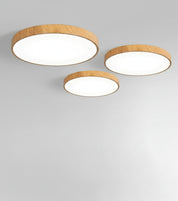 Nordic moderno conduziu a luz de teto luminária redonda com detalhes em madeira para o quarto sala estar estudo corredor decoração interior