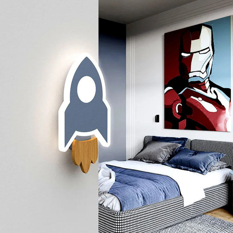 Luminária de parede led de desenho animado, moderna, criativa, lua, estrela, luz de parede, interior, bebê, quarto infantil, decoração de cabeceira, presente para crianças