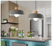 Lustre nórdico do macaron do estilo, iluminação de madeira maciça, simples, moderno, bom para a sala de visitas, quarto, sala de jantar, estudo