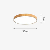 Nordic moderno conduziu a luz de teto luminária redonda com detalhes em madeira para o quarto sala estar estudo corredor decoração interior