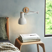 Nordic Swing Longo Braço Sconce Lâmpada, Sala de estar Luz Da Parede, Quarto, Cabeceira De Madeira Maciça, Foyer, Home Indoor Decor