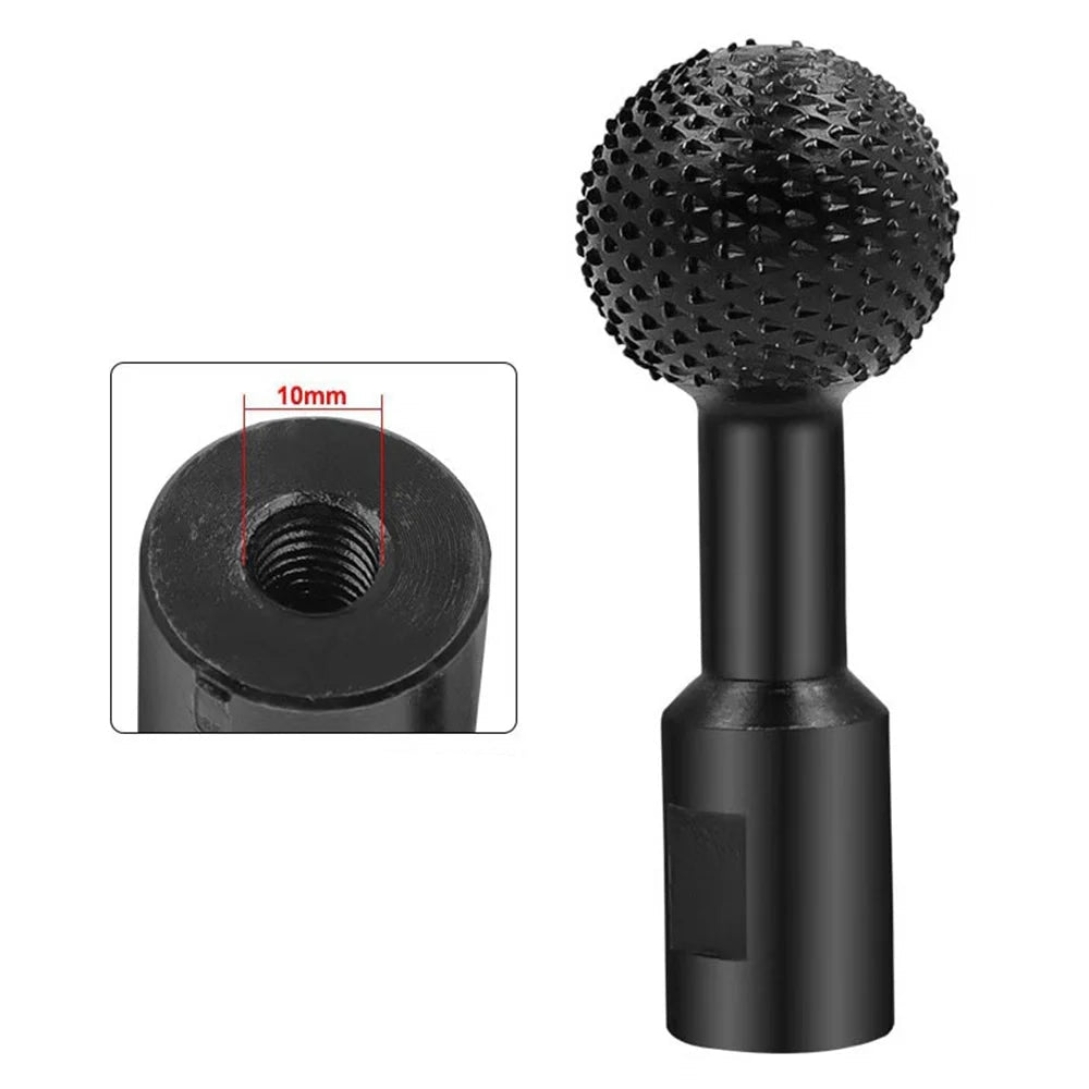 Moedor de ângulo arquivo rotativo ferramenta gravura cabeça moagem esférica m10/m14 moagem sulco madeira polimento broca redonda