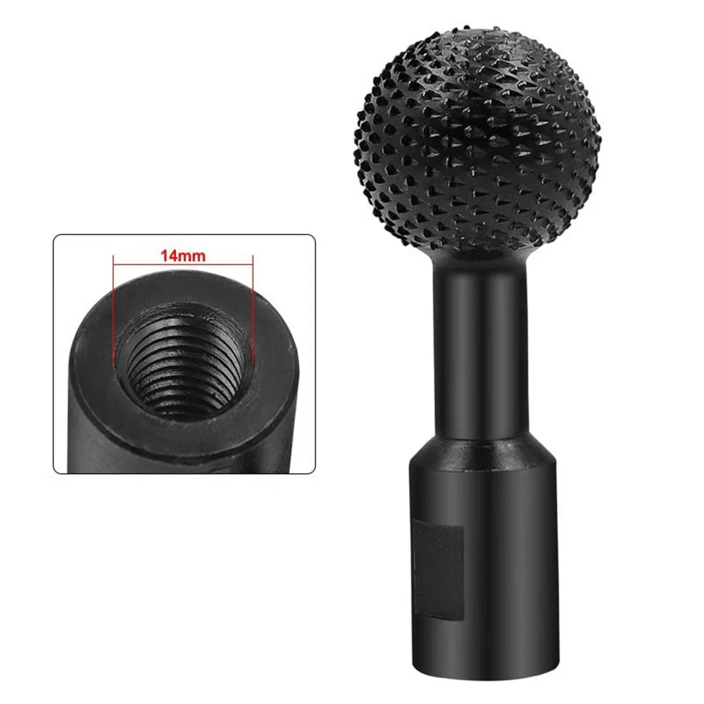 Moedor de ângulo arquivo rotativo ferramenta gravura cabeça moagem esférica m10/m14 moagem sulco madeira polimento broca redonda
