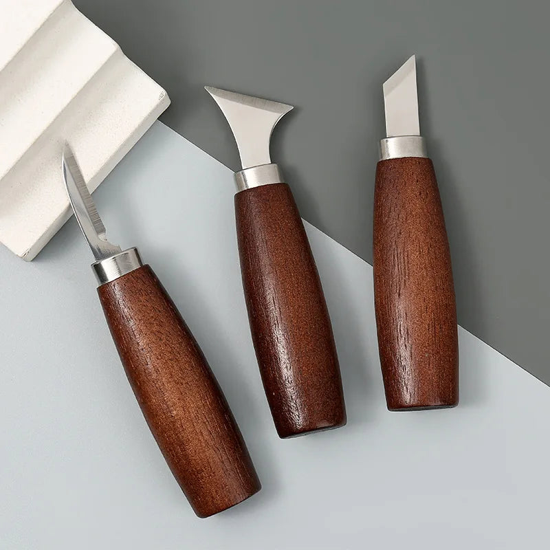 5 pçs ferramentas para escultura em madeira cinzel cortador de madeira conjunto de ferramentas manuais faca de escultura em madeira diy descascando escultura em madeira