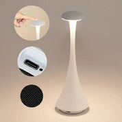 Nova cabeça cogumelo candeeiro de mesa recarregável sem fio toque lâmpada criativa USB-C lâmpada de mesa do hotel quarto atmosfera luz