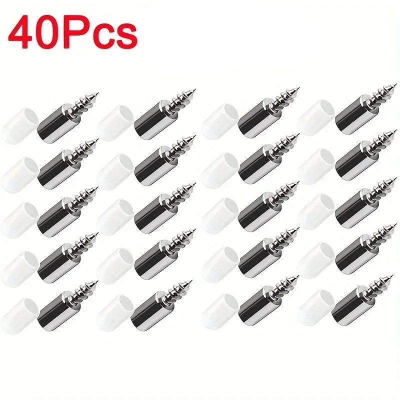 Parafusos auto-roscantes para gabinete, suporte laminado, suporte laminado, parafuso de rosca integrado, suporte de prateleira, 20 PCs, 40PCs