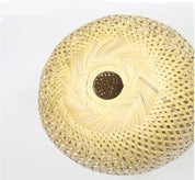 Luminária pendente de bambu, luminária suspensa artesanal de rattan, restaurante, sala de jantar, iluminação interna