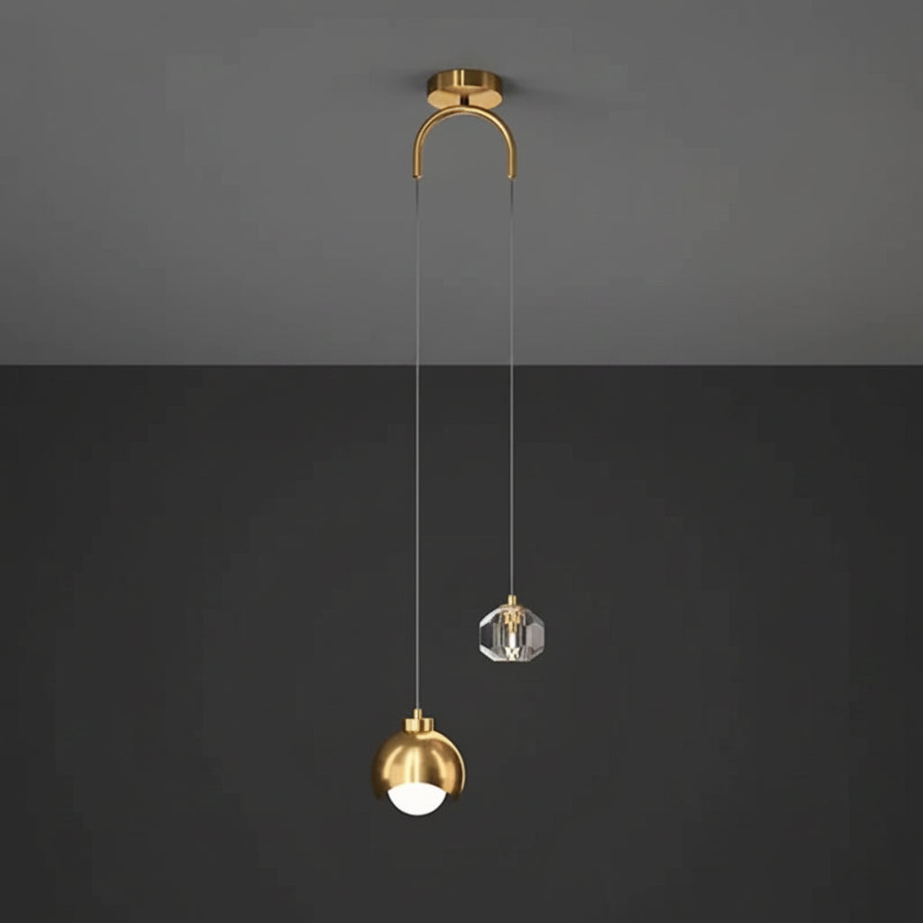 Moderno simples pingente de cristal luz luxo quarto cabeceira pendurado lâmpada nordic minimalista longa linha sala estar decoração casa