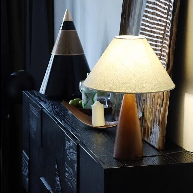 Luminária de mesa retrô de madeira sólida, decoração interna, atmosfera, quarto, cabeceira, sala de estar, chá, estudo