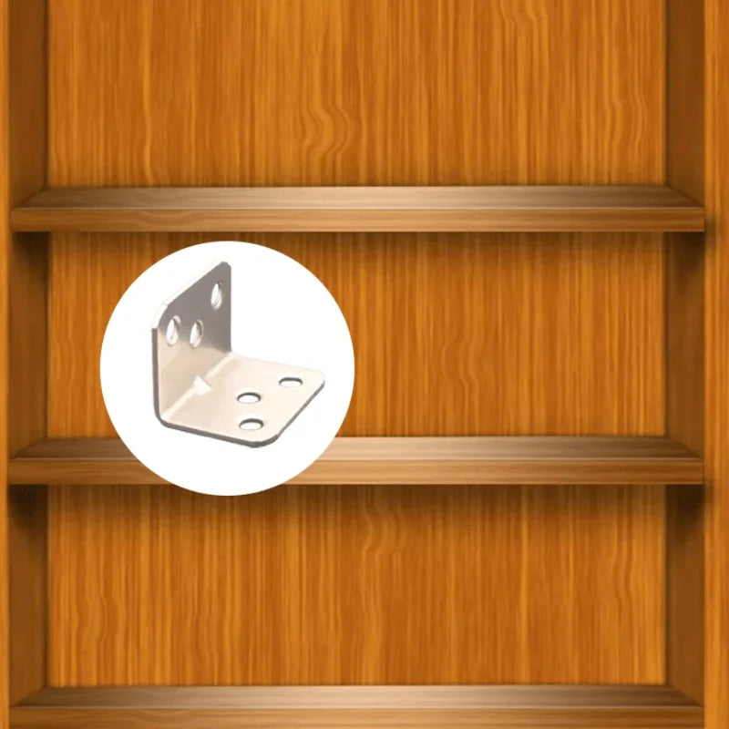 Código de canto em forma de l de aço inoxidável, 20 peças, 90 graus laminado, placa de móveis, hardware, ângulo reto, suporte, armários pequenos