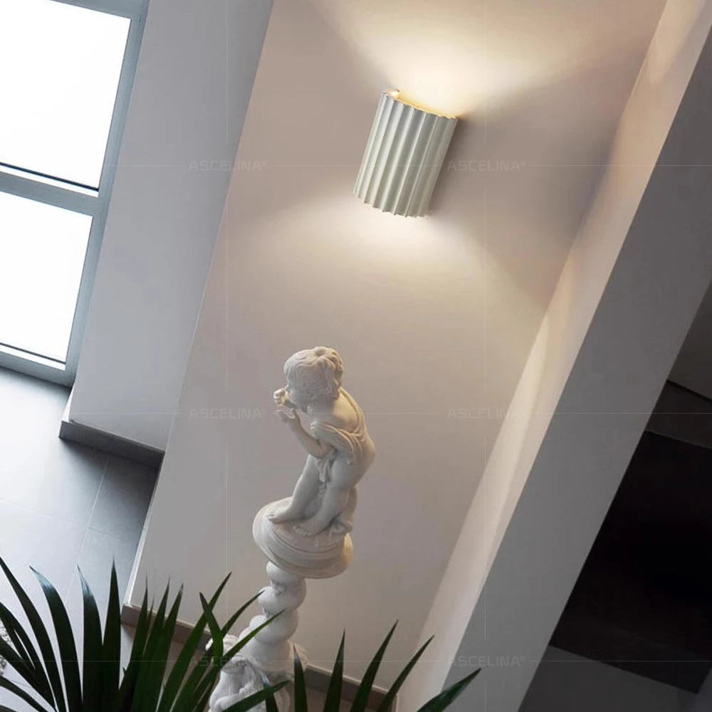 Macaron conduziu a lâmpada de parede resina decoração para casa luminárias luz parede luxo decoração para casa arandela para sala estar cabeceira corredor lâmpada