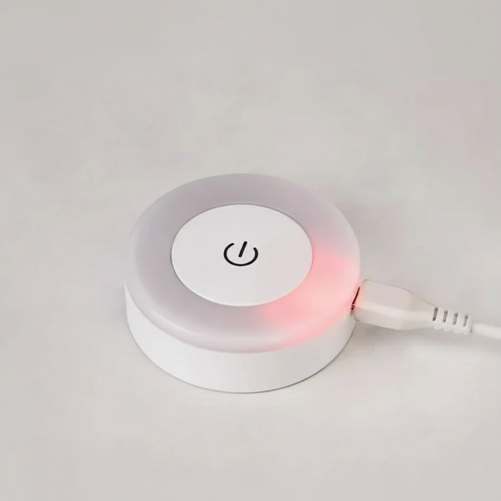 Lâmpada de parede led redonda recarregável luz noturna com interruptor toque regulável luz livro magnético para leitura quarto armário