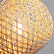 Luminária pendente de bambu, luminária suspensa artesanal de rattan, restaurante, sala de jantar, iluminação interna