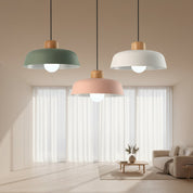 Lustre nórdico do macaron do estilo, iluminação de madeira maciça, simples, moderno, bom para a sala de visitas, quarto, sala de jantar, estudo