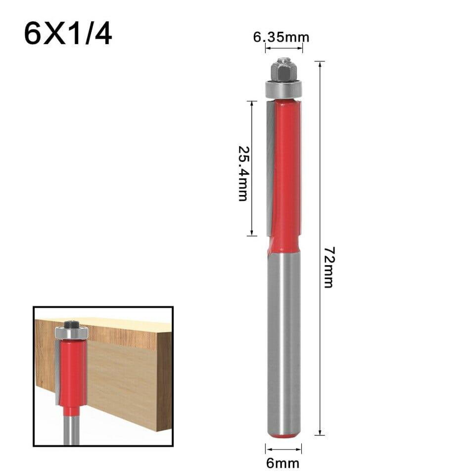 Fresa Reta Longa de 6mm com Rolamento – RouterLong