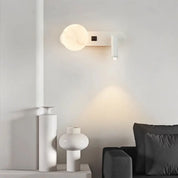 Lâmpada de parede moderna nórdica, preto e branco, minimalista, sala de estar, sofá fundo, luz decorativa, quarto luxuoso, cabeceira