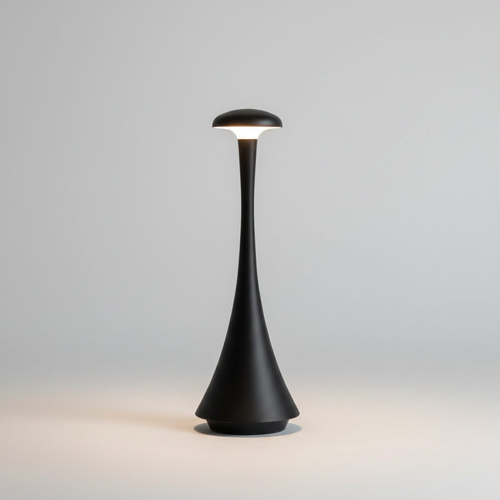 Luminária de Mesa LED Recarregável com Toque e Design Moderno.