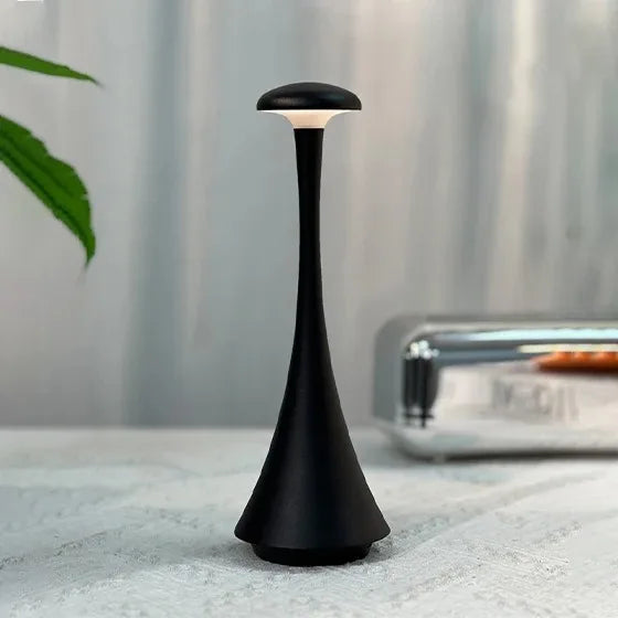Luminária de Mesa LED Recarregável com Toque e Design Moderno.