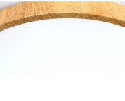 Nordic moderno conduziu a luz de teto luminária redonda com detalhes em madeira para o quarto sala estar estudo corredor decoração interior