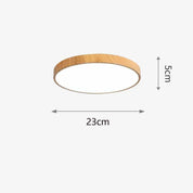 Nordic moderno conduziu a luz de teto luminária redonda com detalhes em madeira para o quarto sala estar estudo corredor decoração interior