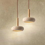 Pendente em Mármore Pedra Amarela LED